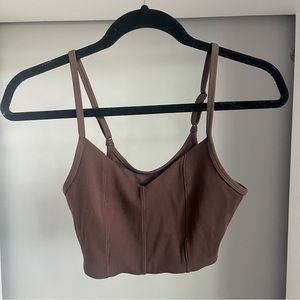 Aerie OFFLINE Ribbed Longline Sports Bra